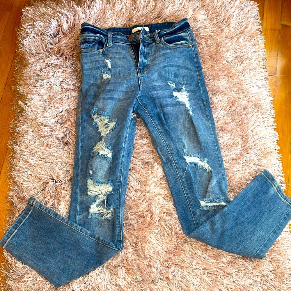 Distressed Mom jeans